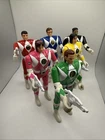 Lot Of 6 Vintage 1993 Mighty Morphin Power Rangers Flip Heads Figures w/ Weapons