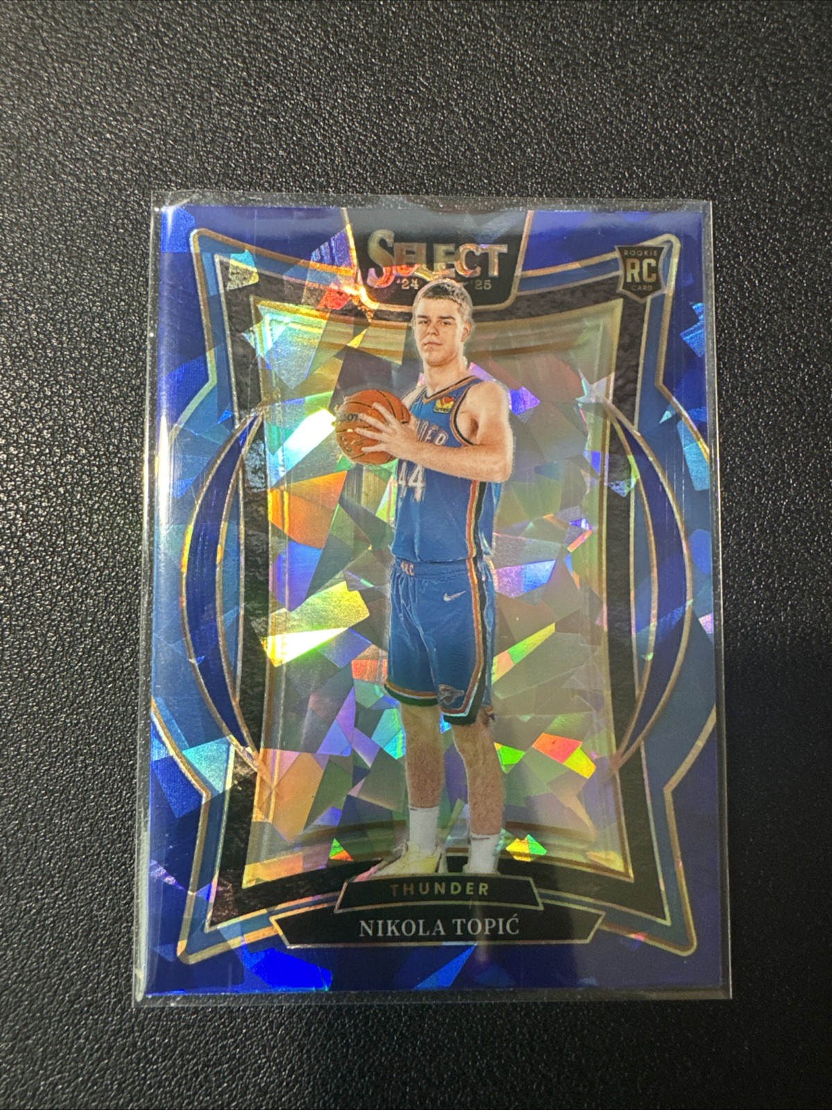 2024-25 Panini Select - Concourse Nikola Topic #89 Blue Cracked Ice Prizm (RC)
