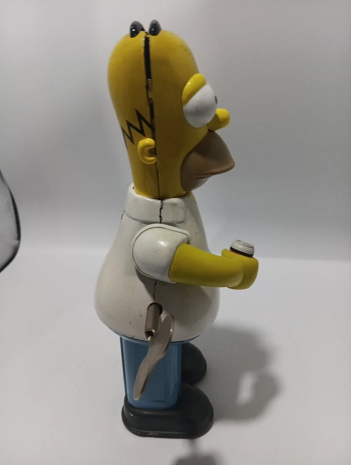 Los Simpson 2002 Rocket Usa Homer Simpson 8" juguete de cuerda de acción de hojalata Foto 4 de 4