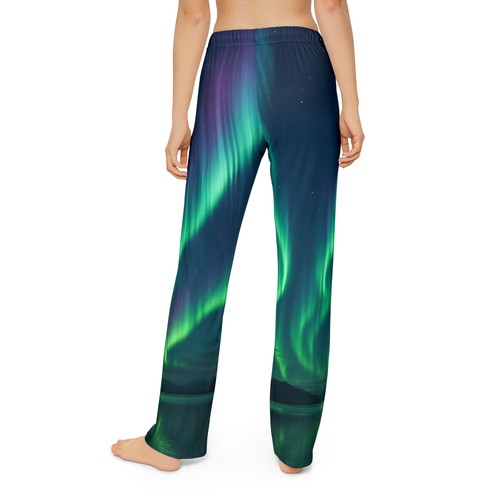 Aurora Borealis Kids Lounge Pants, Cozy Night Sky Pajama, Magical Northern - Picture 5 of 17