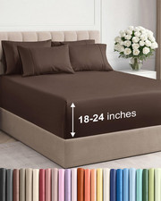 Extra Deep King Sheet Set - 6 Piece Breathable and Cooling Sheets - Hotel Luxury
