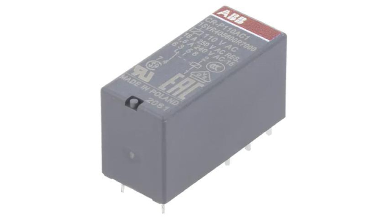CR-P110AC1 Electromagnetic Relay, SPDT, Coil Voltage: 110VAC, 16A, CR-P /T2UK
