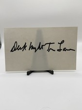 Dick Night Train Lane Signed Index Card Auto HOF CB Eagles Lions Rams
