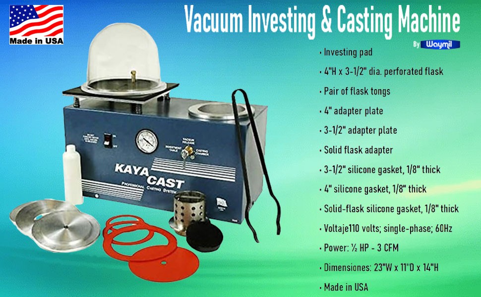 Kaya Cast Vacuum Table Combination Investment & Casting Machine