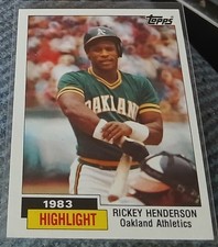 1984 Topps - 1983 Highlight Rickey Henderson #2