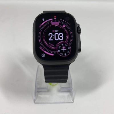 Unlocked Apple Watch Ultra 3 49MM Black Titanium Blue Ocean Band MF0J4LW/A