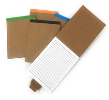 20 Bulk Fold Over Notepad Notebook Assortment - Made From 80% Post Consumer