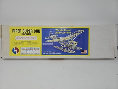 #ad #ad Herr Eng. Co. Piper Super Cub Floatplane Balsa Model K 109 70 Laser Cut Parts $84.99