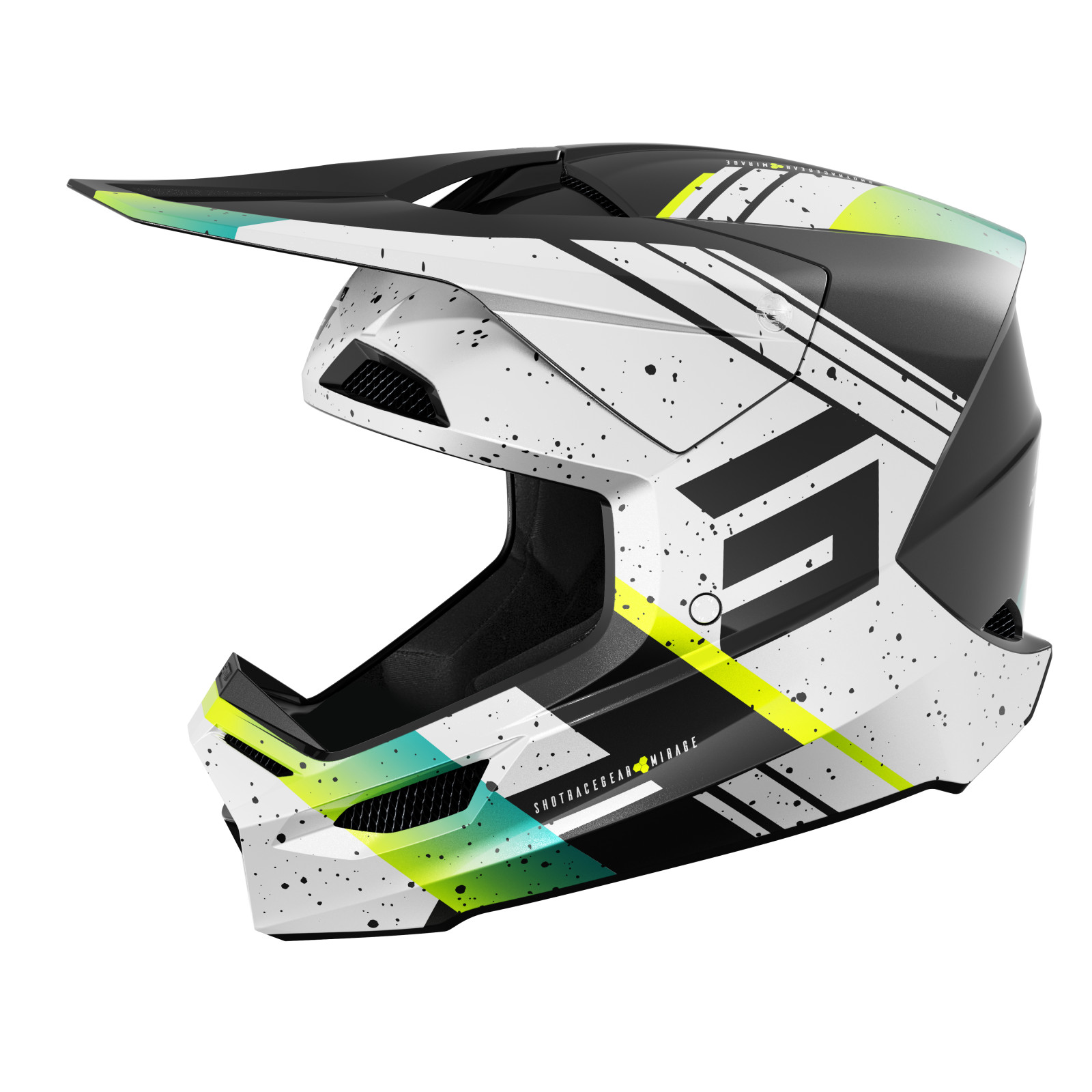 Casque cross Shot Furious Mirage avec ventilation et boucle double D