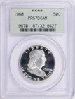 1960 Franklin 50c half dollar PROOF PCGS PR67DCAM Deep Cameo Proof OGH Hi Grade