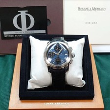 Baume & Mercier Capeland Chronograph Auto Watch Navy Dial 38mm – Leather Boxed