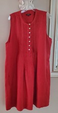 Quince Dress XL 100% European Linen Short Sleeve Swing Pockets Casual Chile