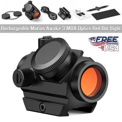Compact 3 MOA Red Dot Sight 1x21mm Motion Awake Optics Scope + 0.86'' Riser Mount