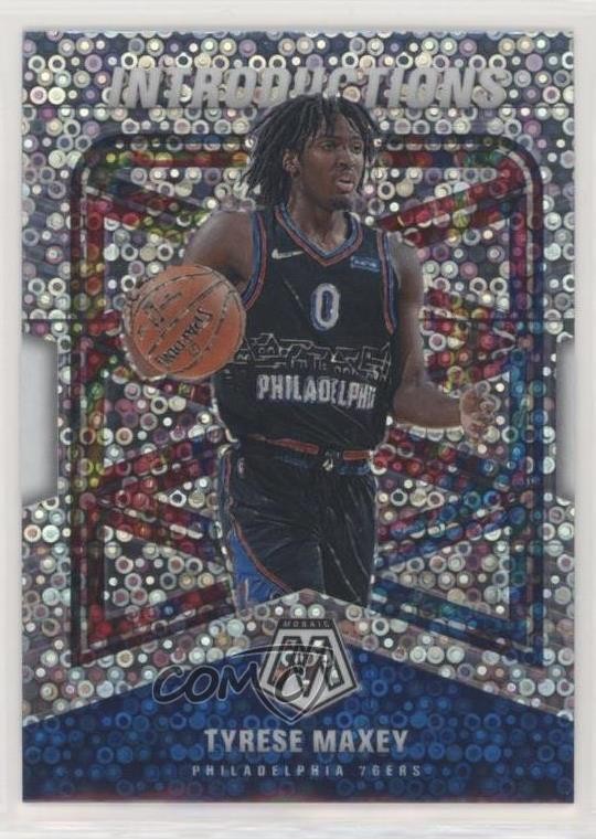 2020-21 Panini Mosaic Introductions Fast Break Prizm Tyrese Maxey #4 3q6