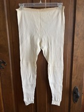 Vintage Sears Thermal Pants Long Johns Underwear Women's Size L Hips 40-42 