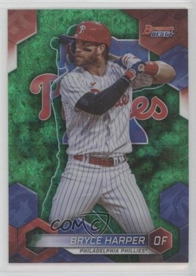 2023 Bowman's Best Green Mini-Diamond Refractor 45/99 Bryce Harper #4 v9t