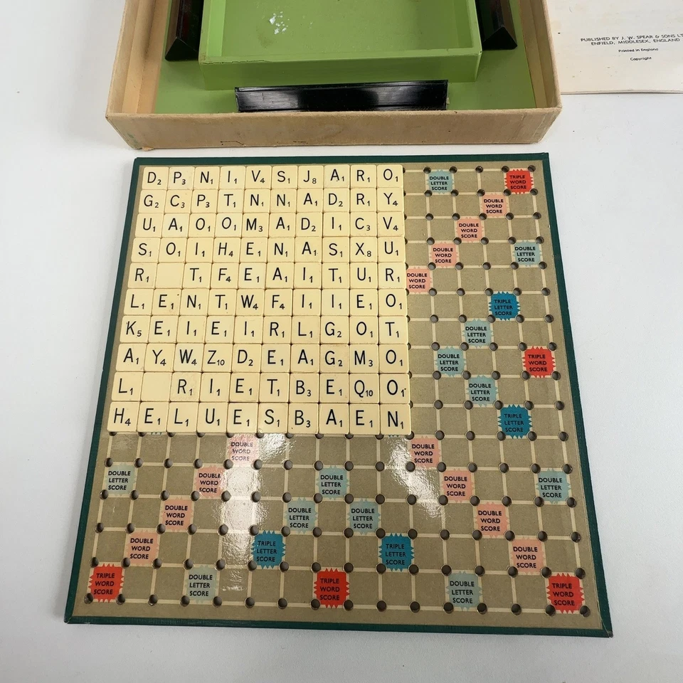 Travel Scrabble Board Game by Spears Games Vintage Complete Set - Image 2 of 4