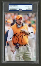 Phillip Fulmer Signed Photo (PSA) Coach Tennessee Vols College Football Auto