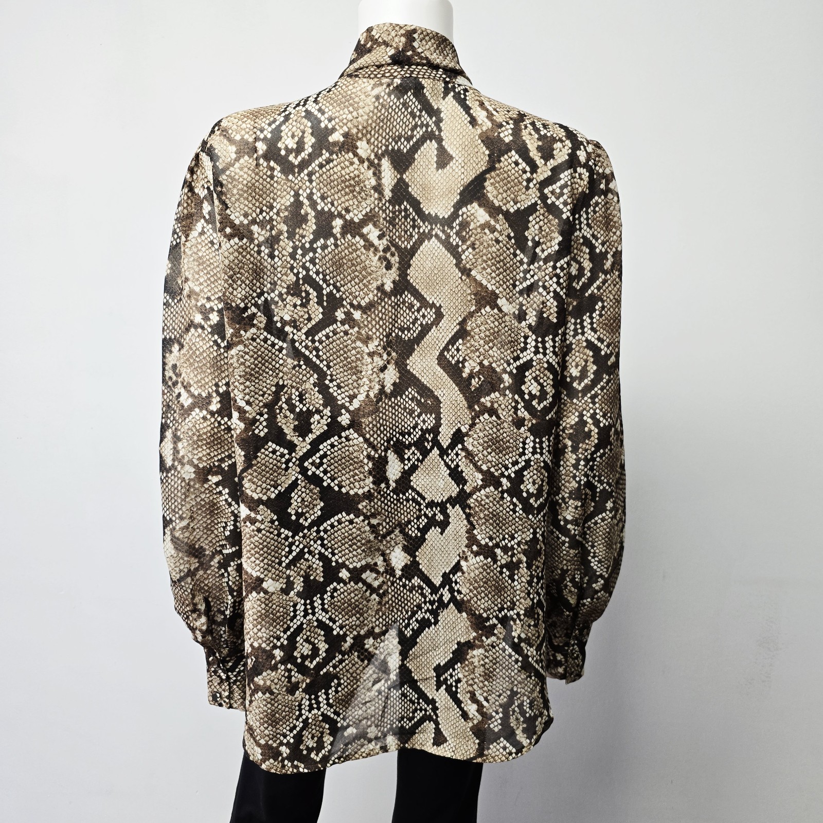 Altuzarra Target Blouse Top Python Snake Print Si… - image 3