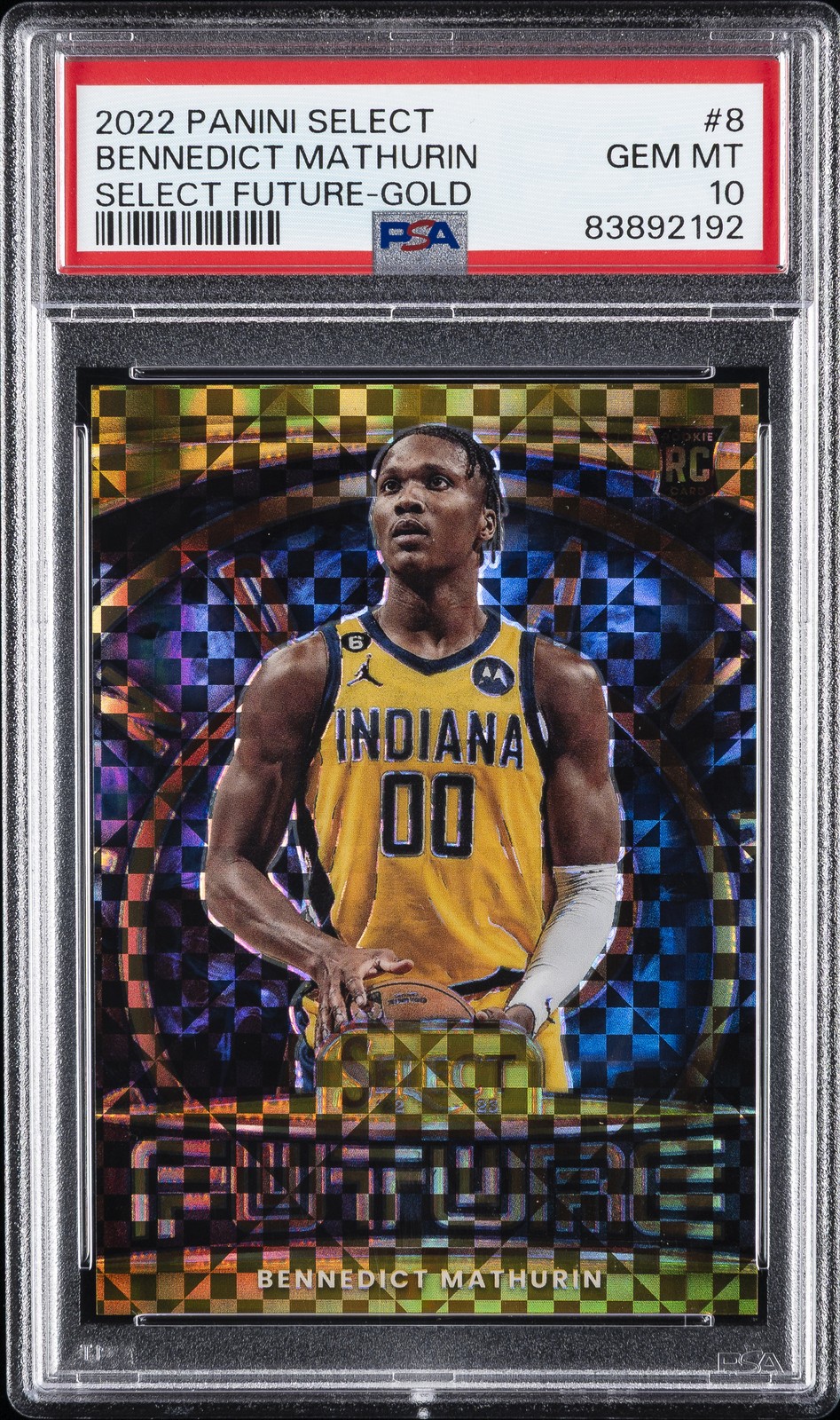 2022 PANINI SELECT SELECT FUTURE GOLD #8 BENNEDICT MATHURIN 4/10 PSA 10