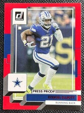 2022 Panini Donruss Ezekiel Elliott #154 Red Press Proof Cowboys