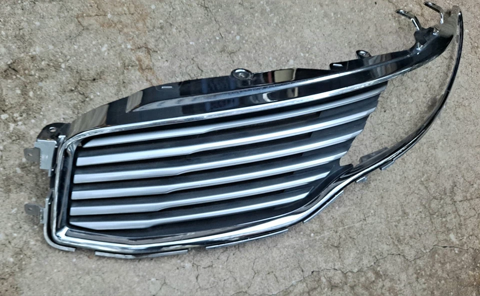 2013-2016 Lincoln MKZ Driver Left Side Front Grille Upper Chrome 2014 2015 - Image 2 of 4