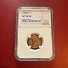 1945-D Lincoln Head Wheat Cent NGC MS 66 RD Red Denver Mint GEM BU Nice!