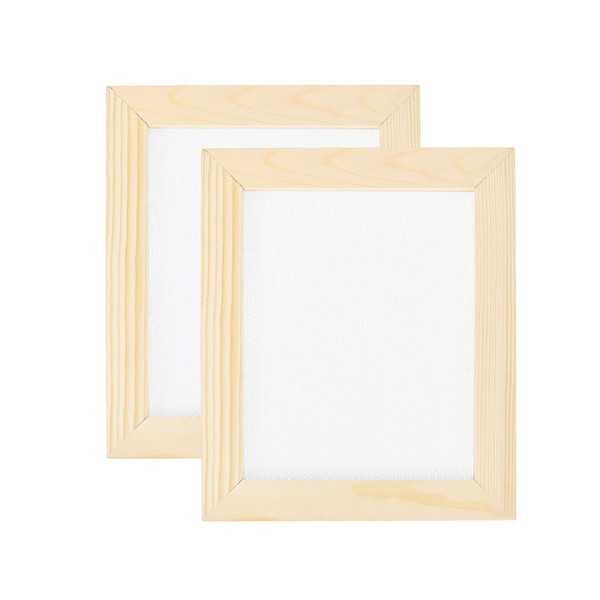 "Holz Papierherstellungsrahmen 7,1X5,9\" FüR Diy Karten/Lesezeichen 2Er Set"-image