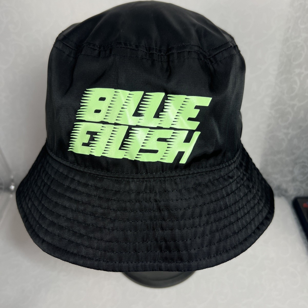 Billie Eilish Black Logo Adult Bucket Hat Cap Size M/L BRAND NEW