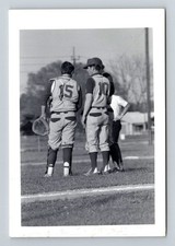 Vintage Black & White Baseball Players Photo 5x3.5 in Original Print