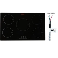 Electric Cooktop, 5 Burners, 30'' Induction Stove Top, Built-in Magnetic Cooktop