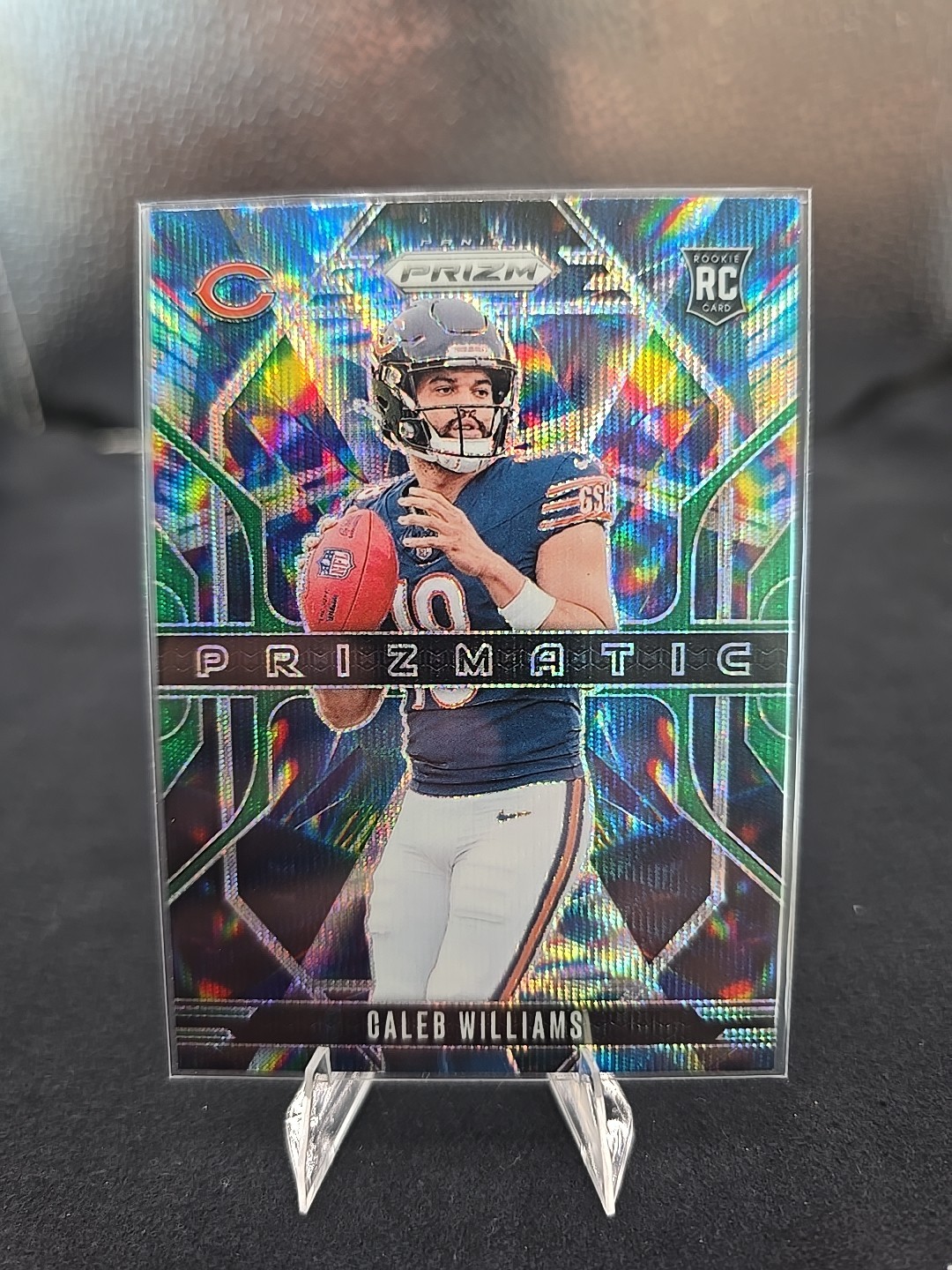 2024 Panini Prizm Caleb Williams Prizmatic Green Prizm Rookie Card #1 Bears RC