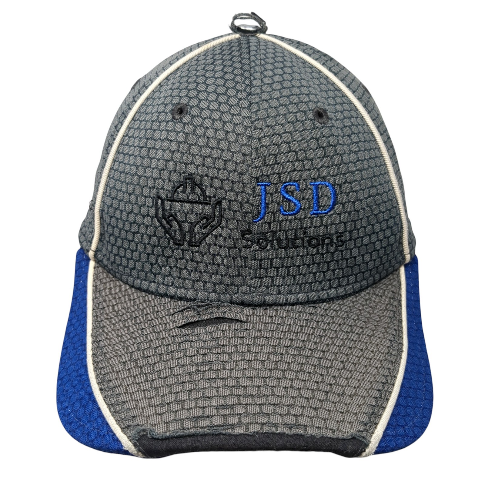 JSD Solutions Baseball Cap Gray Medium Vented Hol… - image 1