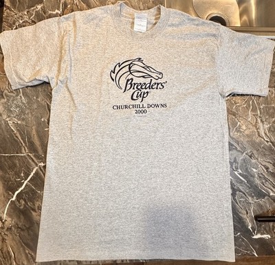 Y2K vintage Breeders' Cup Churchill Downs 2000 Gray Short Sleeve T-Shirt