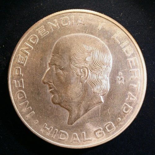 Photo of a 1956 Mexico 10 Pesos Silver from an eBay listing that sold on Jul 19, 2026