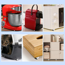 Small Caster Wheels 8 Pcs Swivel Casters Wheel Soft Mini Rubber Caster...