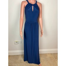 Coast Halter Neck Royal Blue Keyhole Special Occasion Maxi Dress UK 16 01186