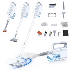 10-in-1 Steam Mop with Detachable Handheld Steamer,350ml Tank, 10s Heat-Up, 2...