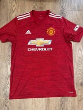 MANCHESTER UNITED 2020 2021 HOME SHIRT FOOTBALL SOCCER ADIDAS GC7958 MENS SIZE L