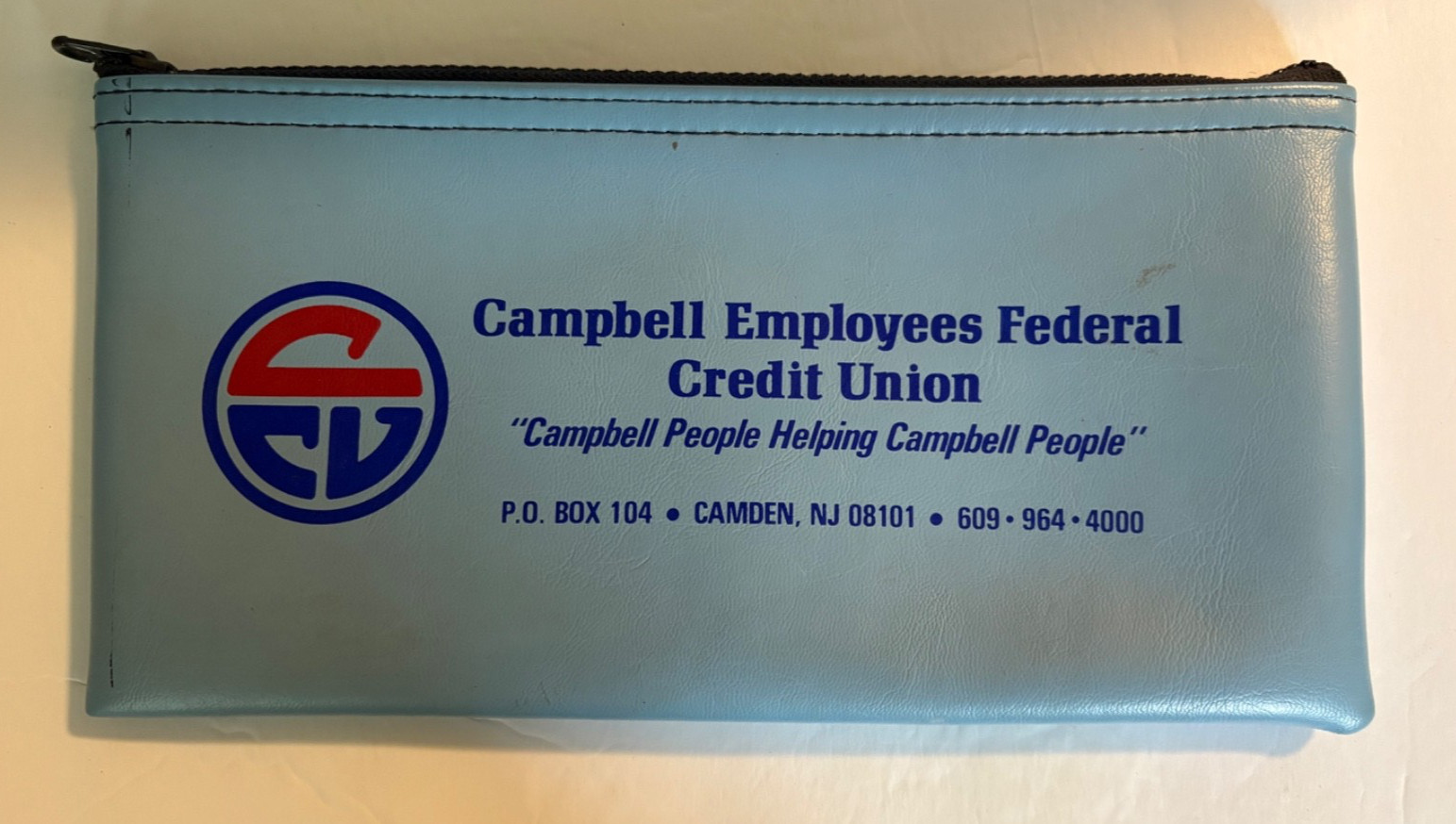 Campbell Soup Canvas Money Bank Bag with Zipper Vintage