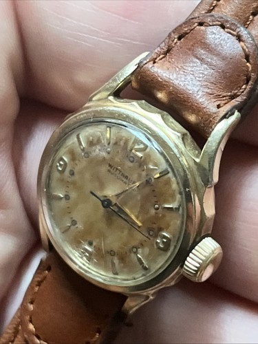 Rare Wittnauer Automatic Lady’s Watch 26 mm RUNS/SETS, Nice 10K Gold Filled Case - Picture 4 of 14