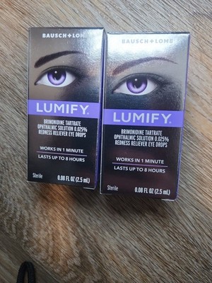 2 Lumify Redness Reliever Eye Drops 0.08 oz