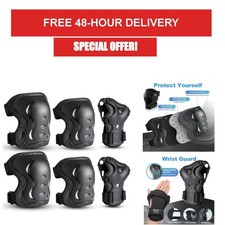 Kids Youth Adult Protective Gear Set Knee Elbow Wrist Guards