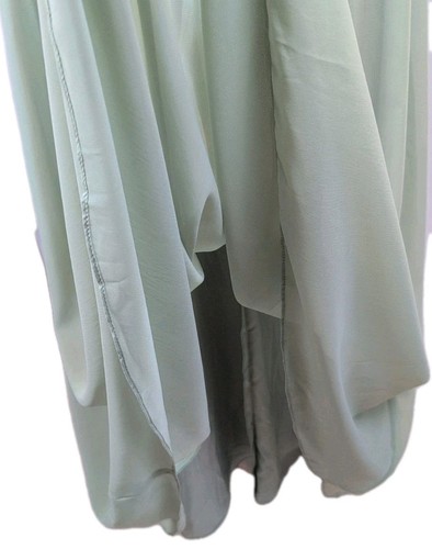 JJ’s House Bridesmaids Dress Sage Green Flutter Sleeve V Neck Open Back Size 8 - Picture 18 of 22
