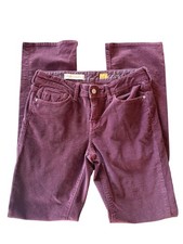 Anthropologie Pilcro Burgundy Stretch Corduroy Flare Pants Size 28