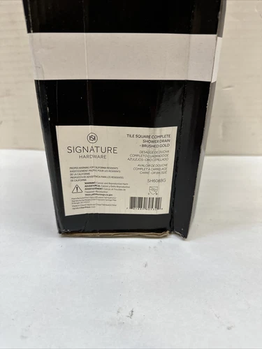 Signature Hardware 478500 Menlo Square Shower Drain - Brushed Gold - Picture 2 of 2