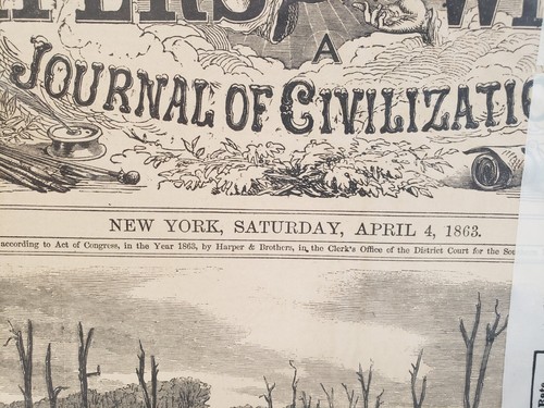 The Reissue Of Harper's Weekly Civil War Era Issue April 4, 1863 Sealed. - Picture 2 of 6