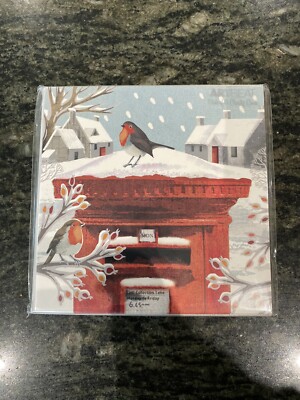 Shelter UK Charity Pack 6 Weihnachtskarten ''Wünsche senden'' Robin - Art Beat