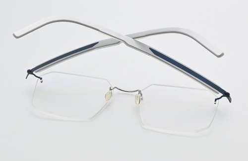 LINDBERG Brille 2424 55 145 K51 Spirit Titanium Randlos Blau Petrol Grau Silber - Picture 10 of 15