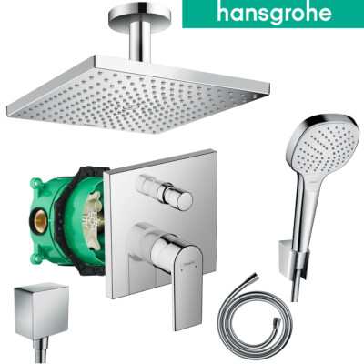 Hansgrohe Vernis Dusche Unterputz Raindance E300 Decke Kopfbrause Croma Set Ibox